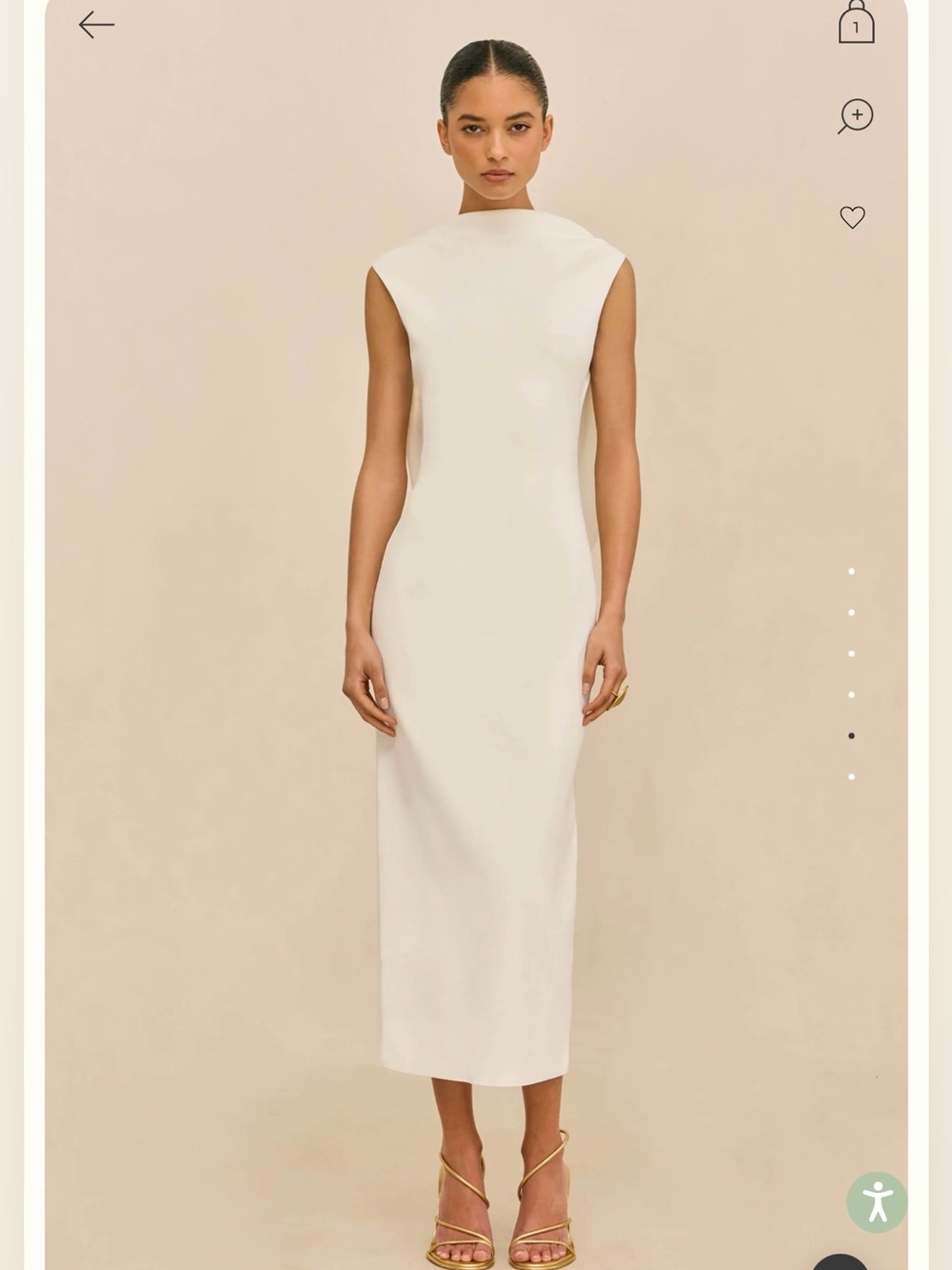 CULT GAIA DEDEE DRESS IN OFF WHITE, SIZE SMALL - Picture 5 of 8